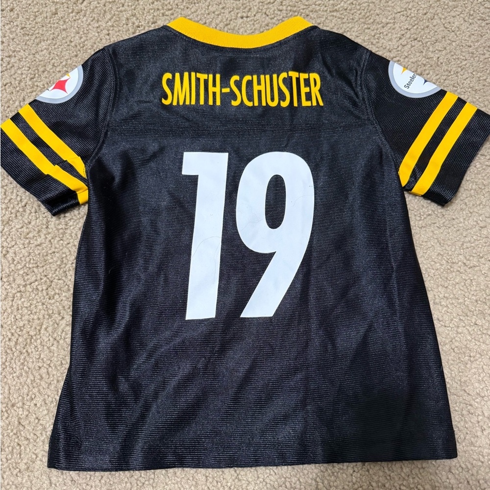 Pittsburgh Steelers JuJu Smith-Schuster #19 Kids 3T Jersey - Black/Yellow NFL